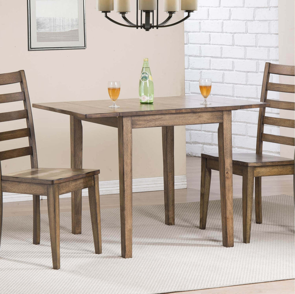 Carmel Rustic Brown Drop Leaf Table