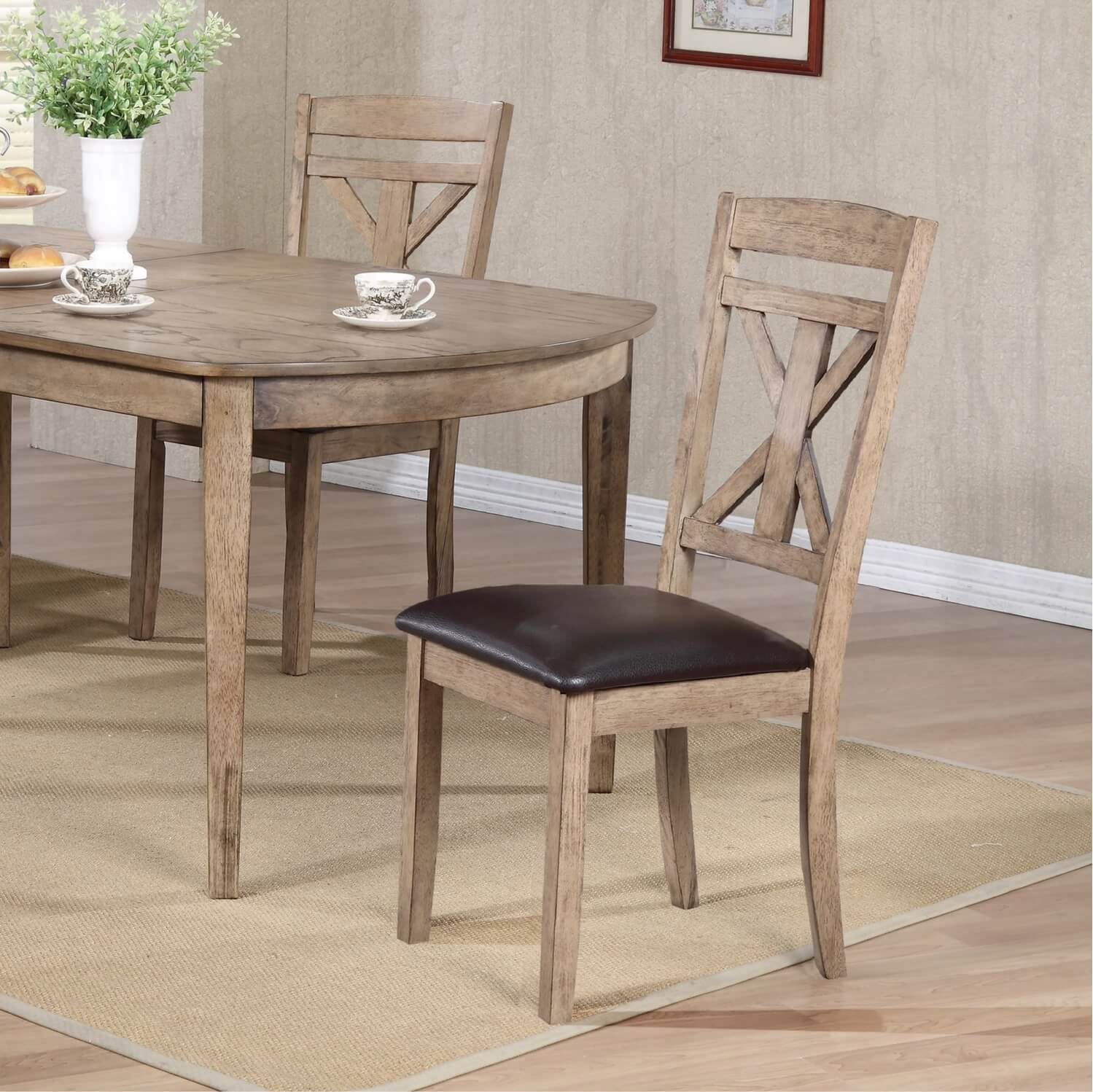 Winners Only Grandview Leg Table w/ 12" Butterfly Leaf 5 Pc Set