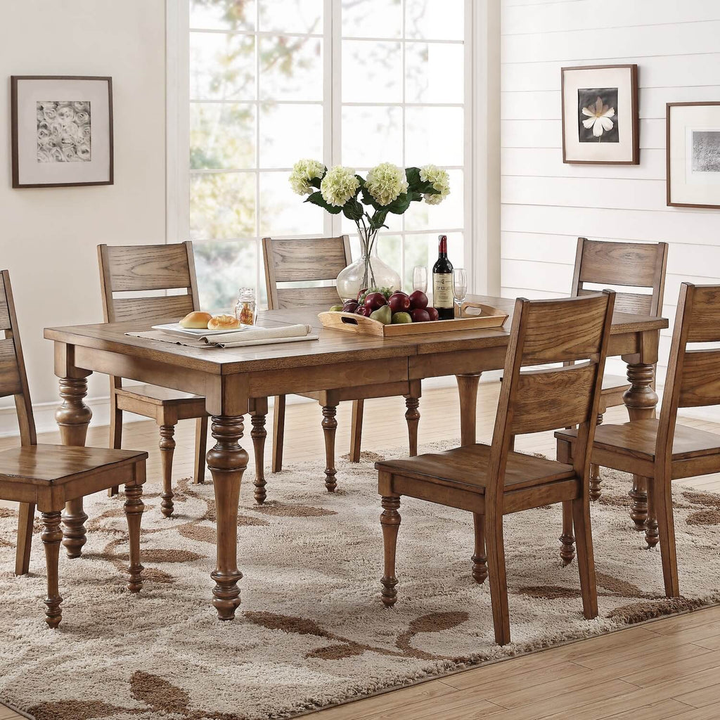 Glendale 78" Leg Table & 4 Chairs SET