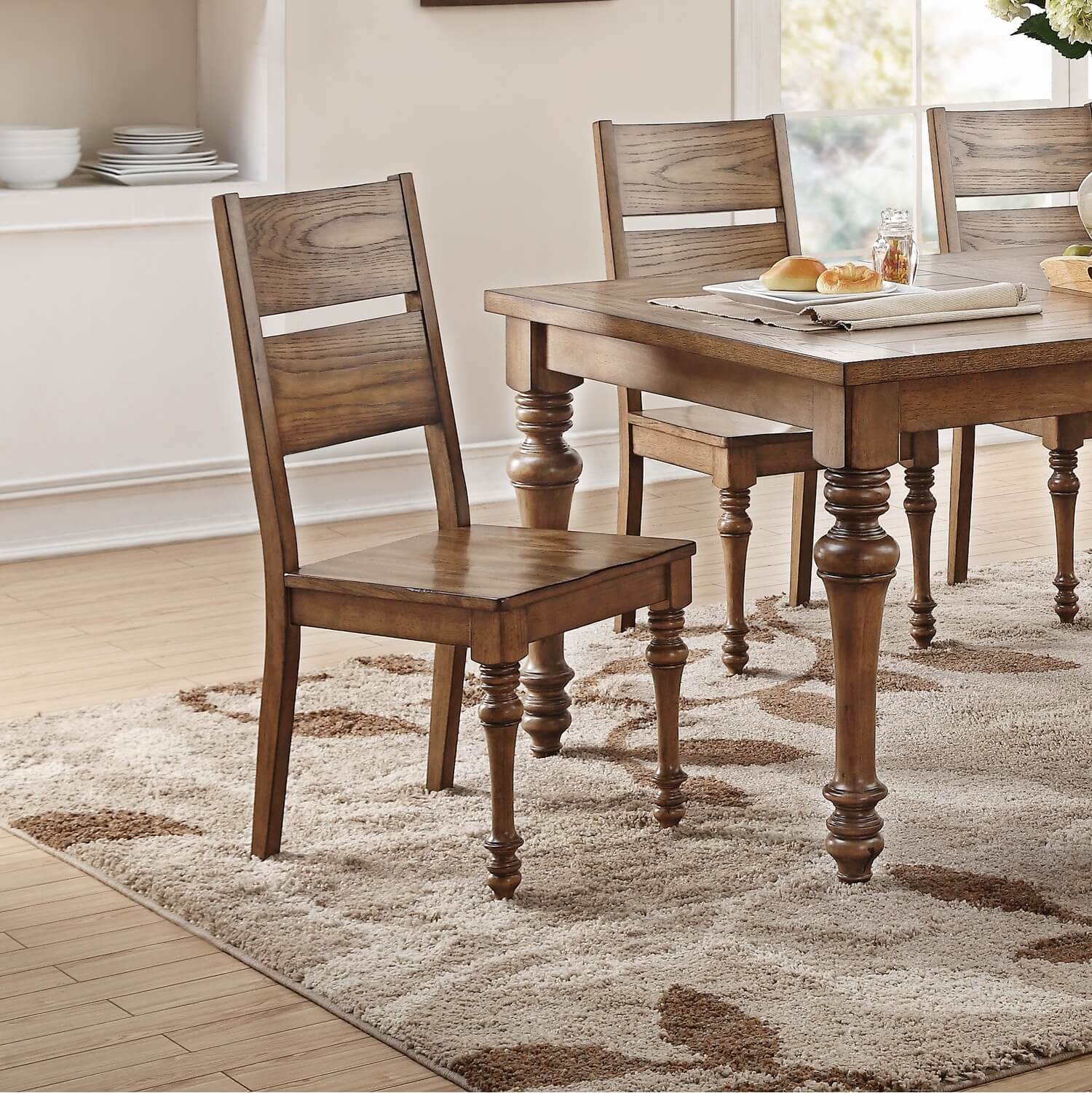 Glendale 78" Leg Table & 4 Chairs SET