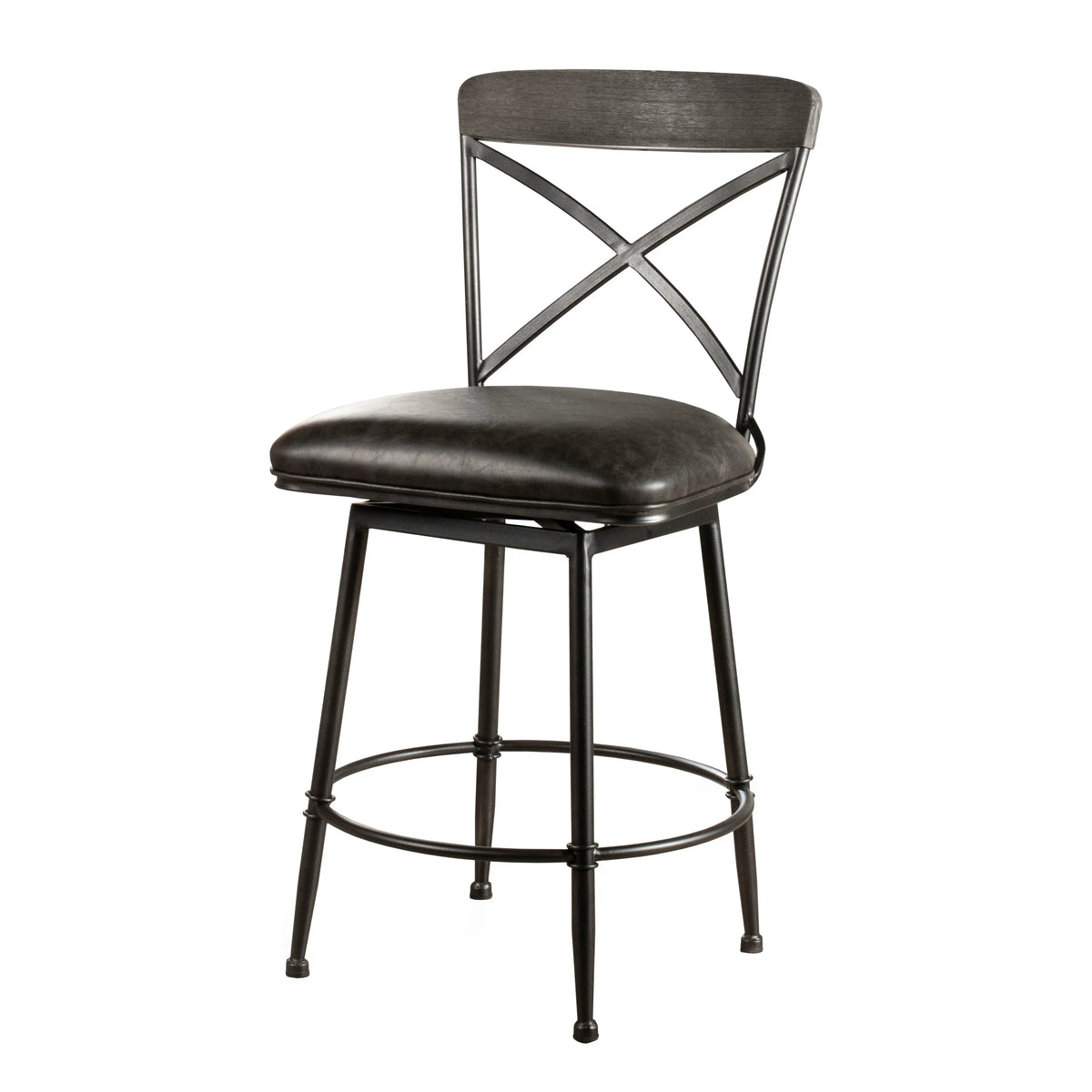 Decker Commercial Metal Swivel Counter Stool