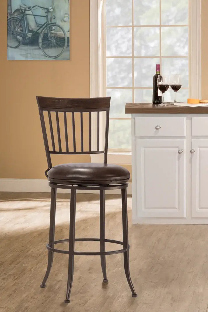 Hawkins Commercial Metal Swivel Counter Stool