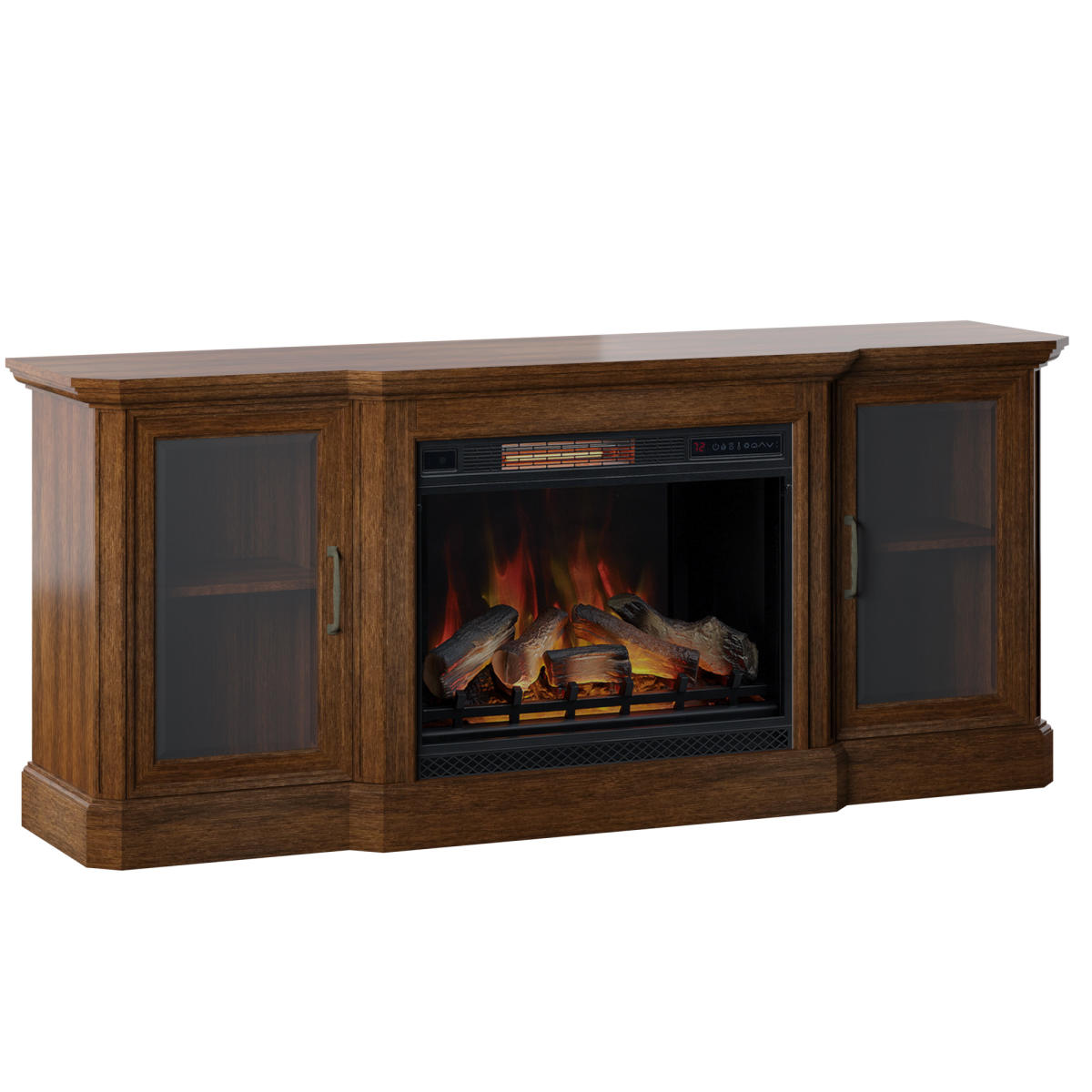 Hershel TV Stand with ClassicFlame Electric Fireplace