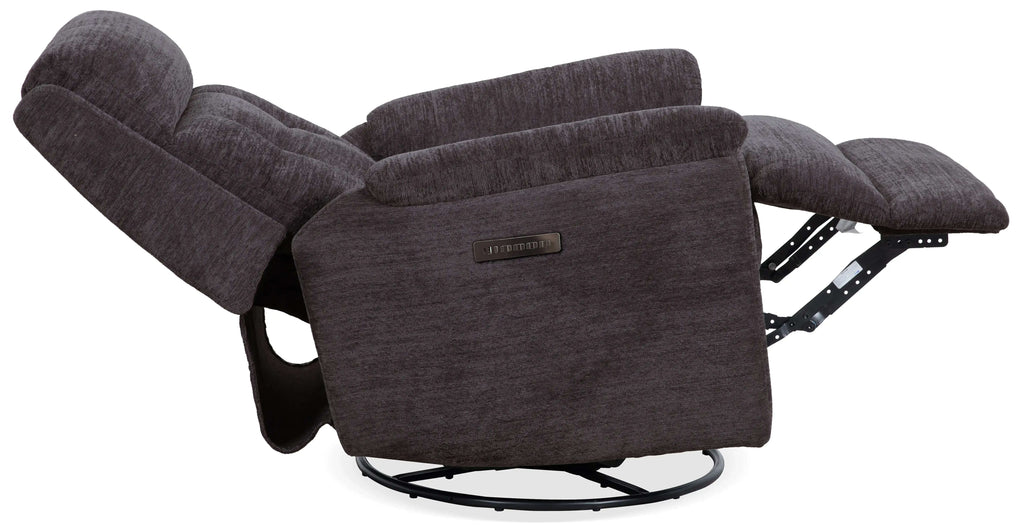 Flexsteel Perfect Match Sophisticated Power Swivel Gliding Recliner with Power Headrest & Lumbar