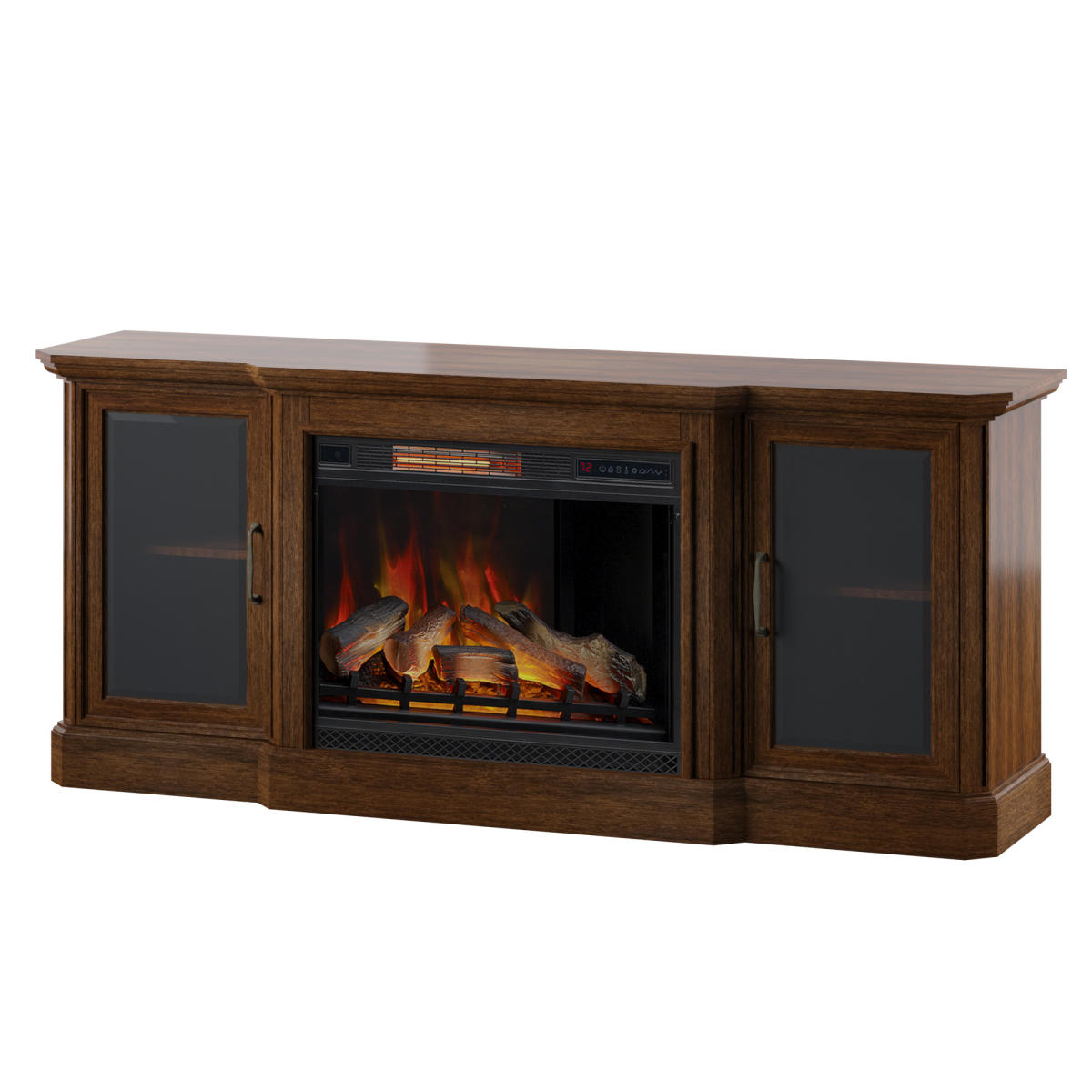 Hershel TV Stand with ClassicFlame Electric Fireplace