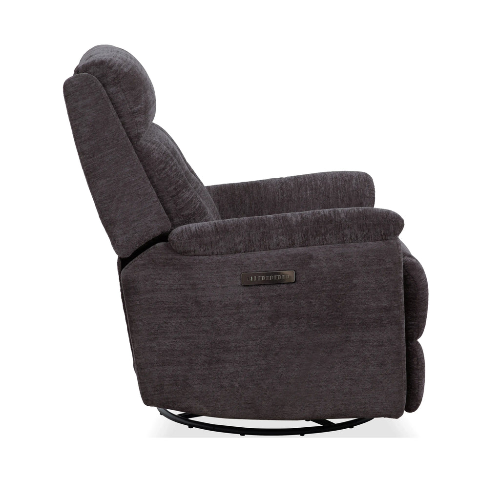Flexsteel Perfect Match Sophisticated Power Swivel Gliding Recliner with Power Headrest & Lumbar