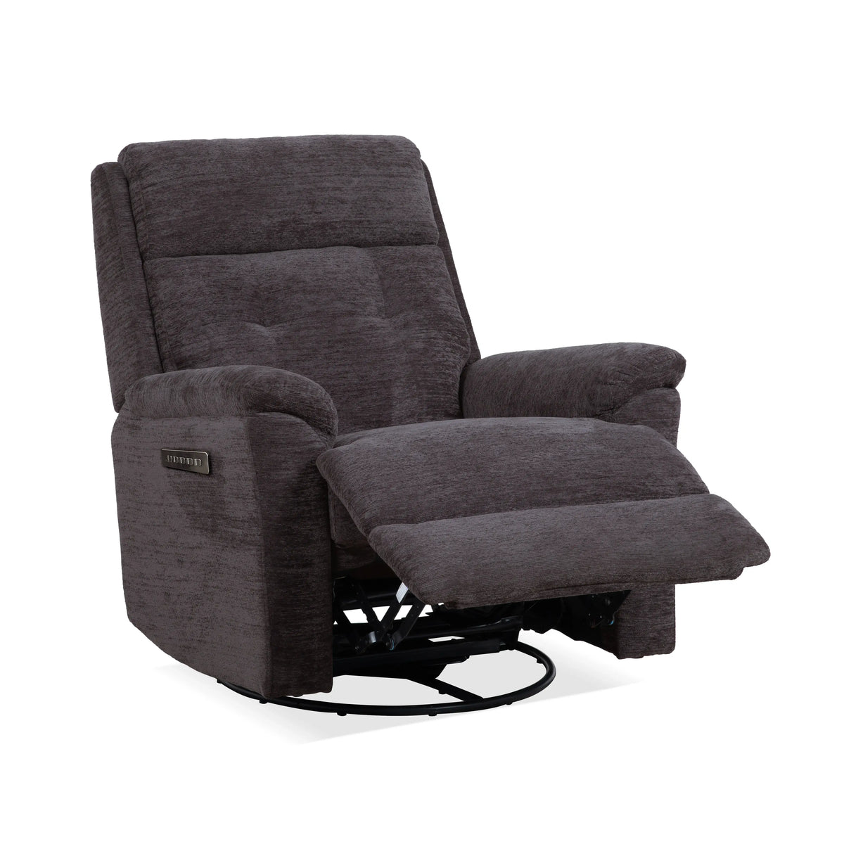 Flexsteel Perfect Match Sophisticated Power Swivel Gliding Recliner with Power Headrest & Lumbar