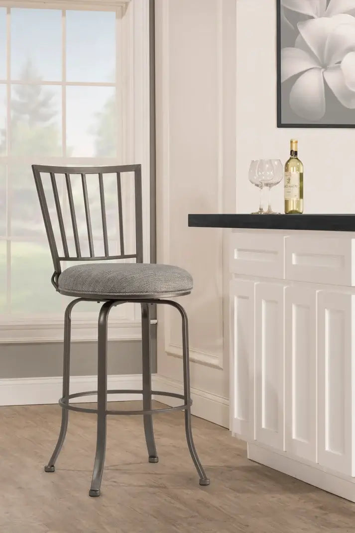 Lynx Commercial Metal Swivel Counter Stool